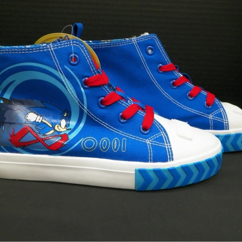 Sonic NIKELODEON BOYS Kids High-Top Sneakers - Blue and Red NWOT
